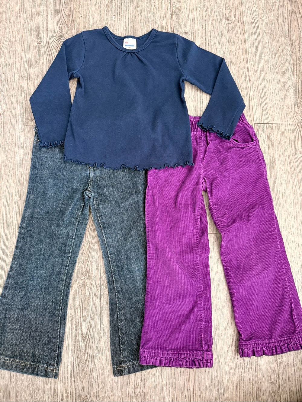 Vintage Girls pants & long sleeve top lot